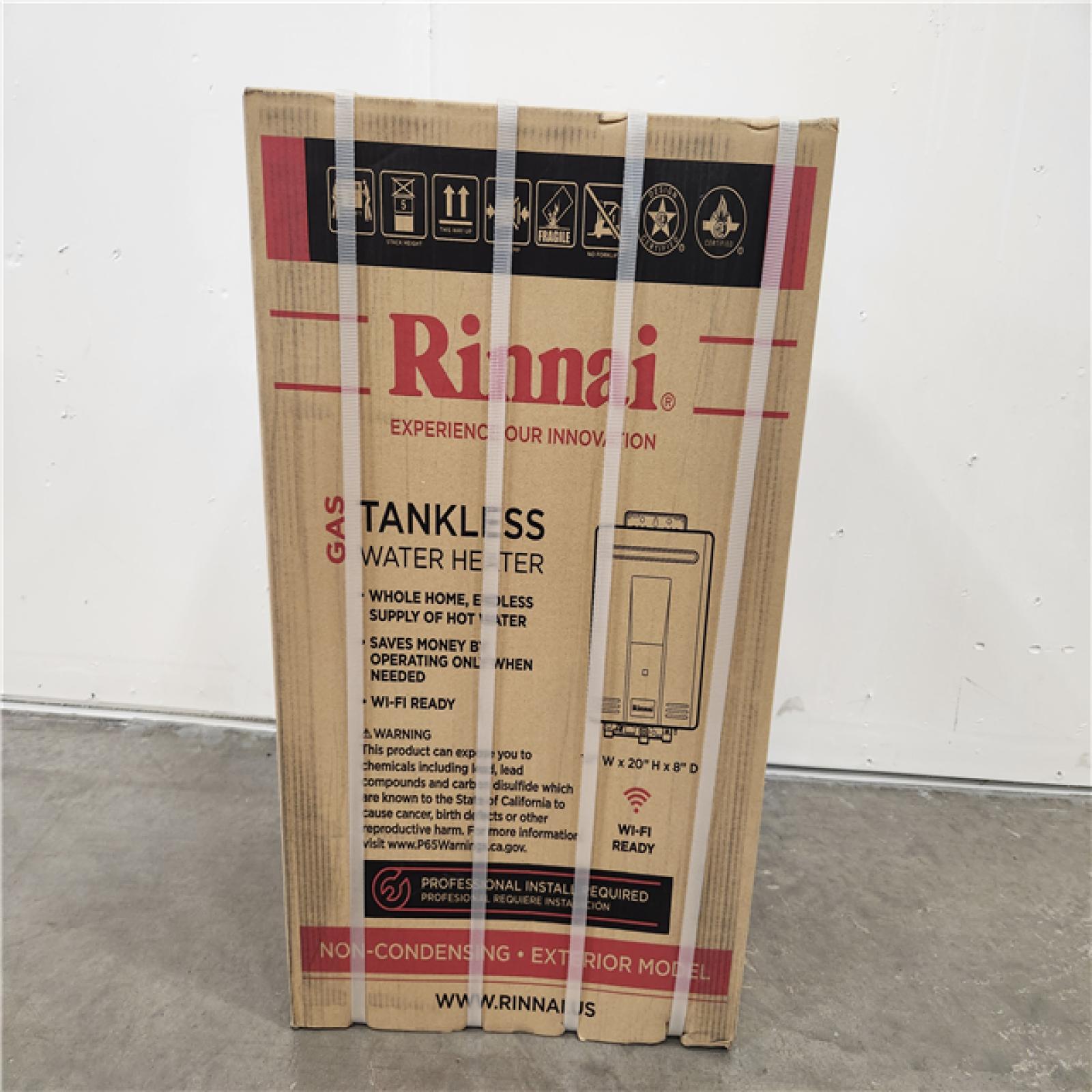 Phoenix Location NEW Rinnai V53DeN Tankless Hot Water Heater, 5.3 GPM, Natural Gas, Outdoor Installation