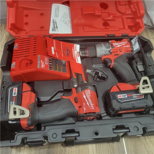 AS-IS MILWAUKEE M18 FUEL 18V Lithium-Ion Brushless Cordless Hammer Drill and Impact Driver Combo Kit (2-Tool) with 2 Batteries