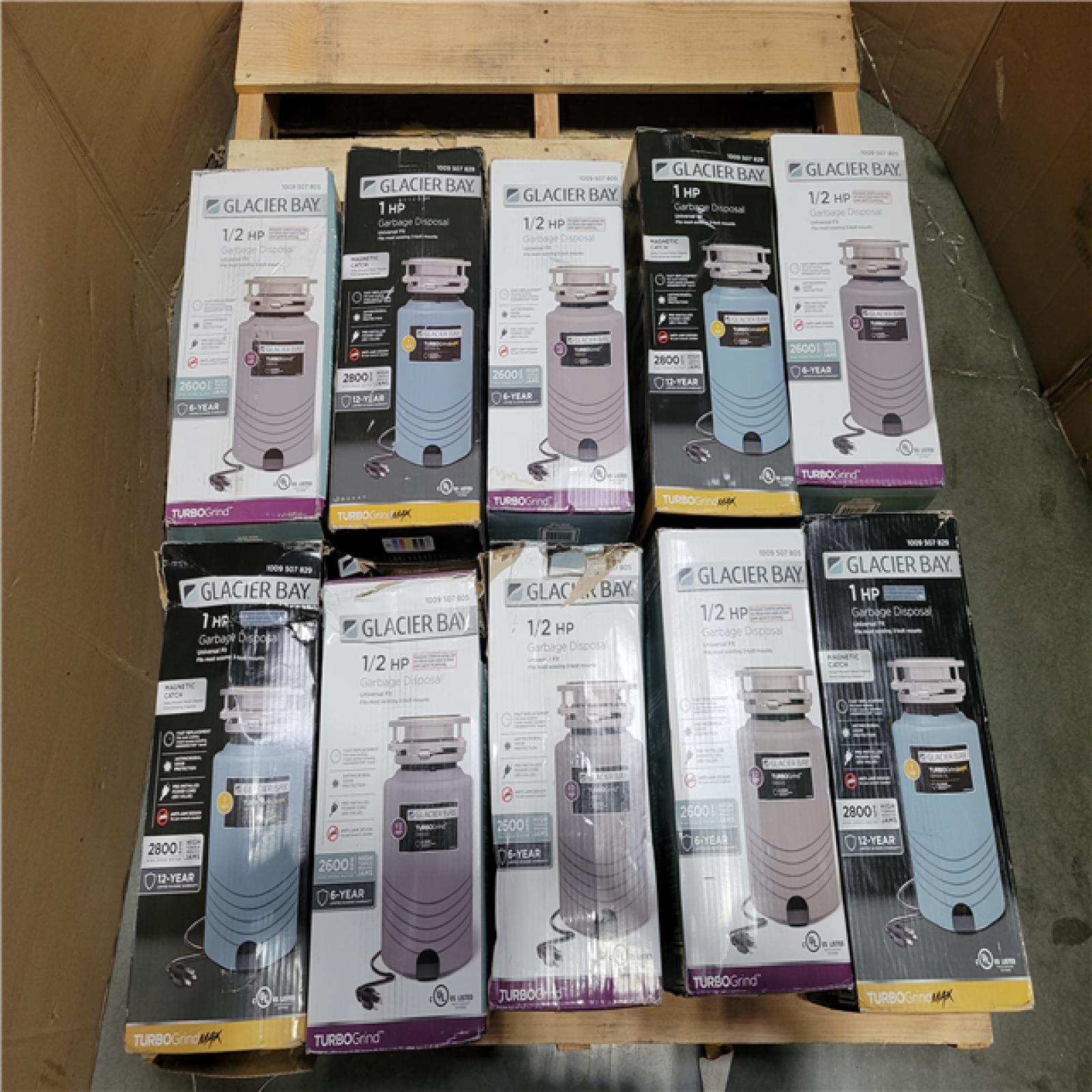 California NEW Glacier Bay Garbage Disosal (10 pieces)
