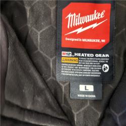AS-IS- Milwaukee Men's Large 12-Volt Lithium-Ion Cordless Tough Shell Black Heated Jacket with (1) 3.0 Ah Battery and Charger
