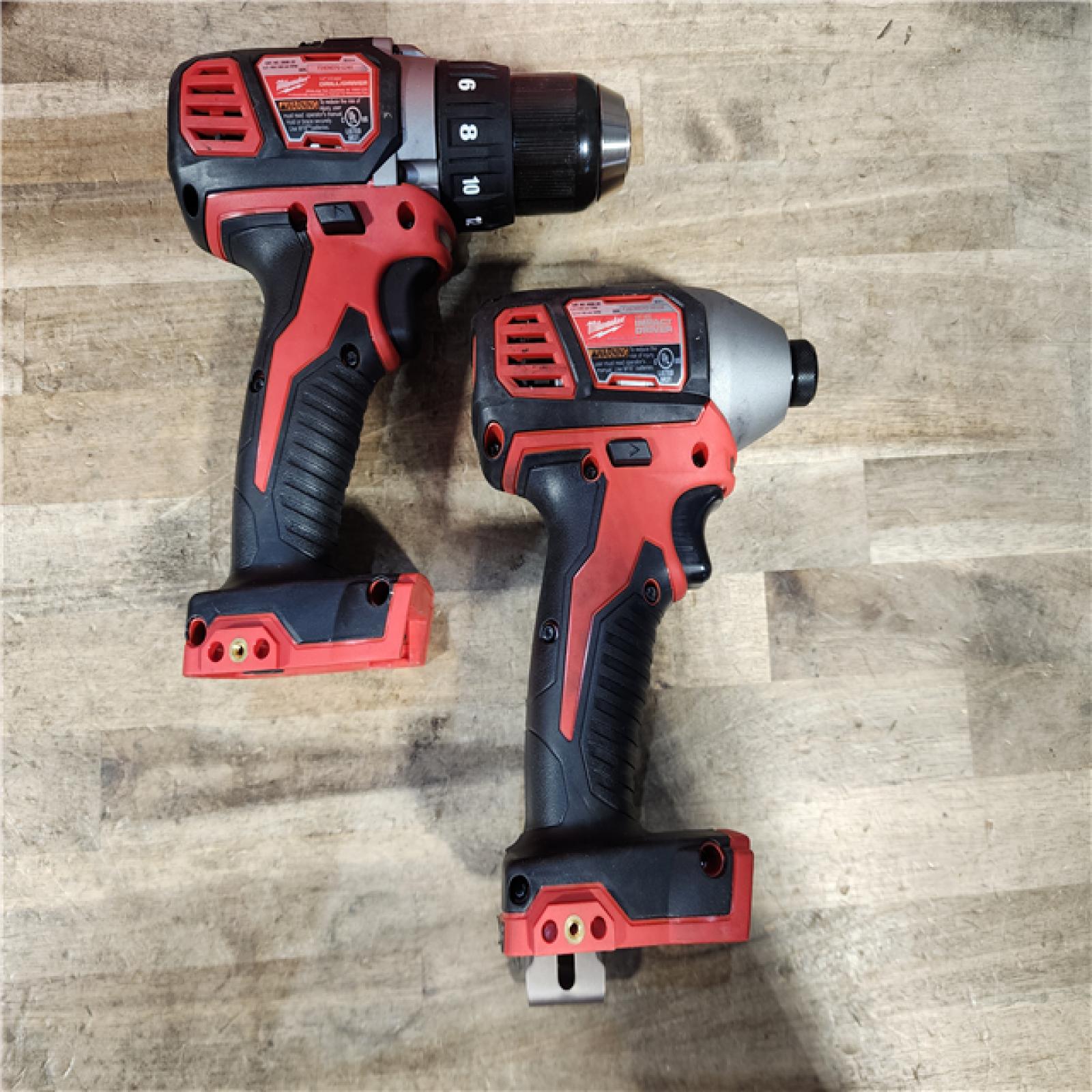 HOUSTON LOCATION - AS-IS Milwaukee 18V Lithium-Ion Cordless Drill Driver/Impact Driver Combo Kit
