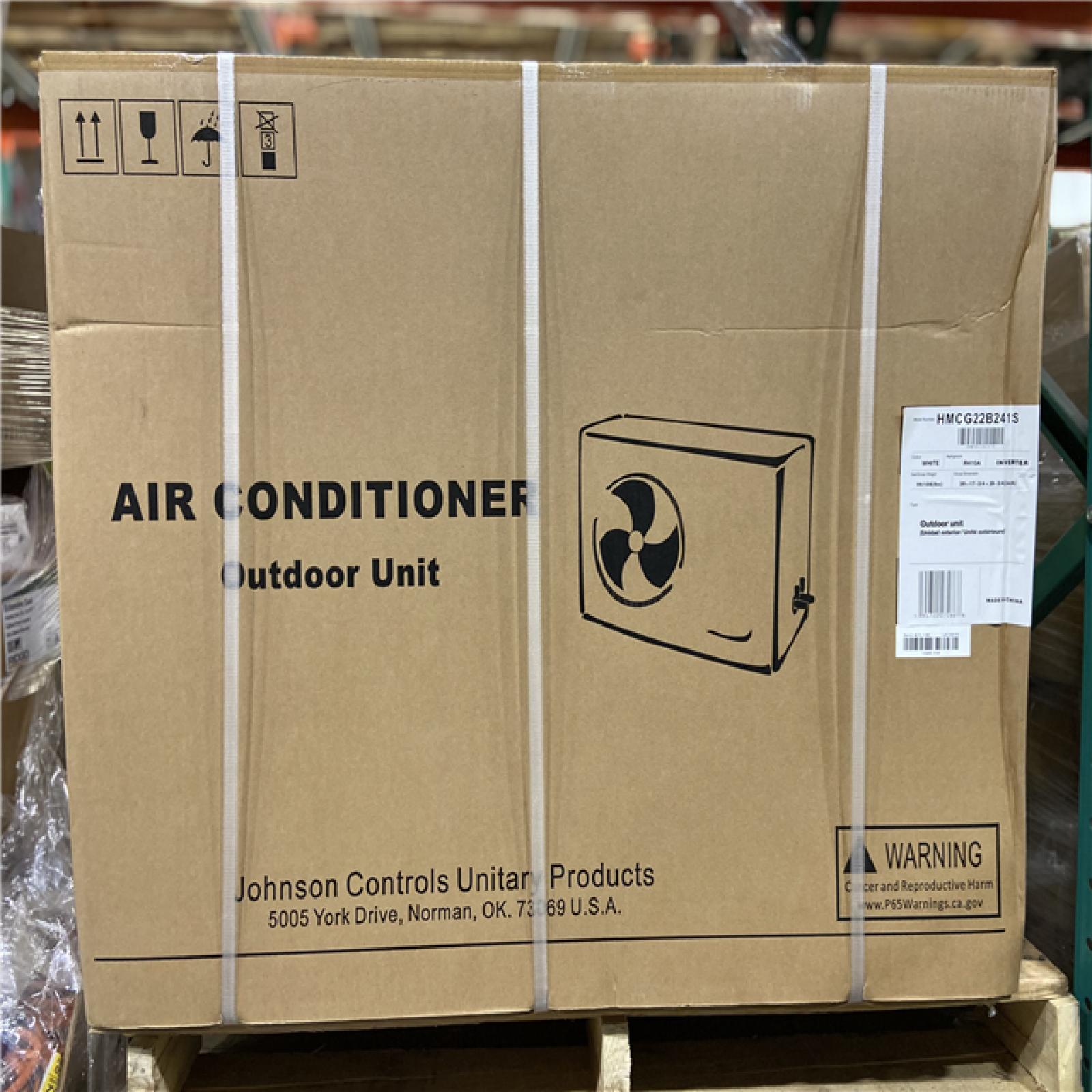 DALLAS LOCATION - JOHNSON CONTROLS 2 Ton 16 SEER2 (R-410A) Horizontal Discharge Modulating Condenser