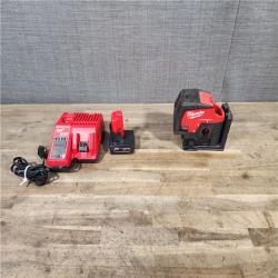 HOUSTON LOCATION - AS-IS Milwaukee Green 125 Ft. Cross Line and Plumb Points Laser Level Kit