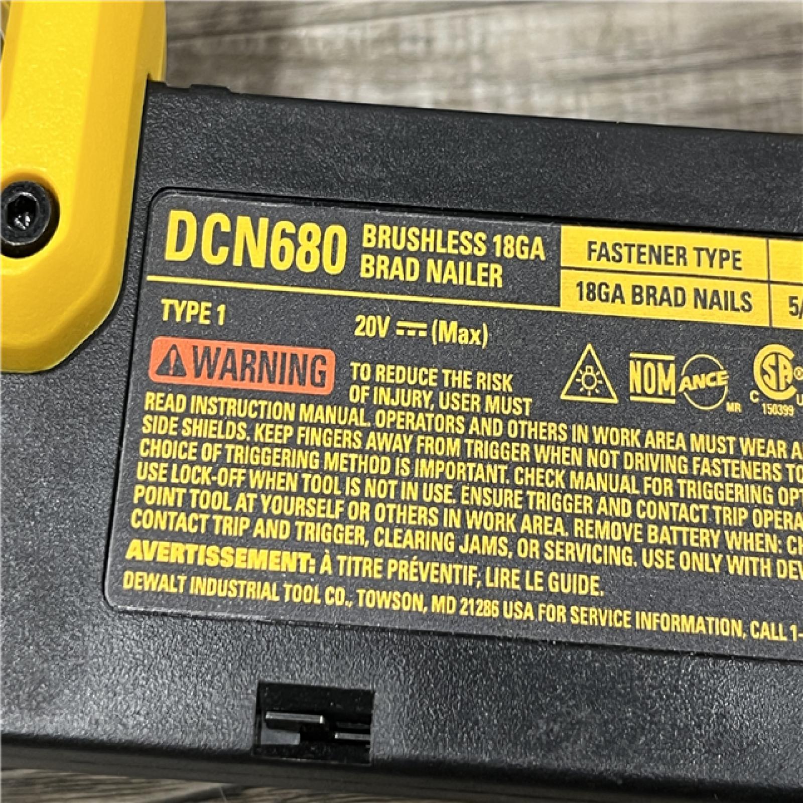 AS-IS DEWALT 20V MAX XR Lithium-Ion Electric Cordless 18-Gauge Brad Nailer (Tool Only)