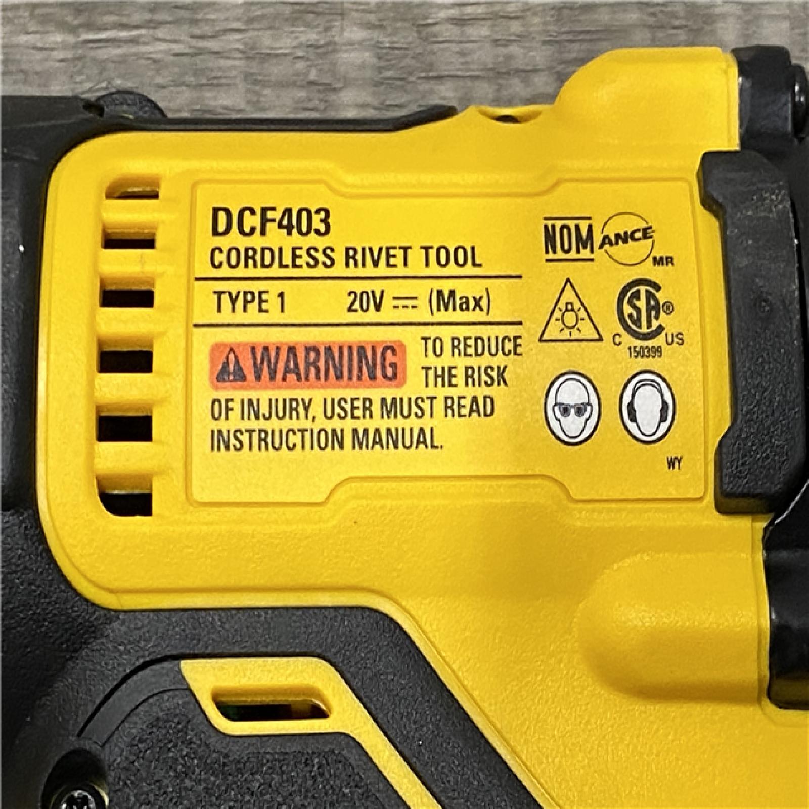 AS-IS DEWALT 20V MAX XR Lithium-Ion Brushless Cordless 3/16 in. Rivet Tool Kit