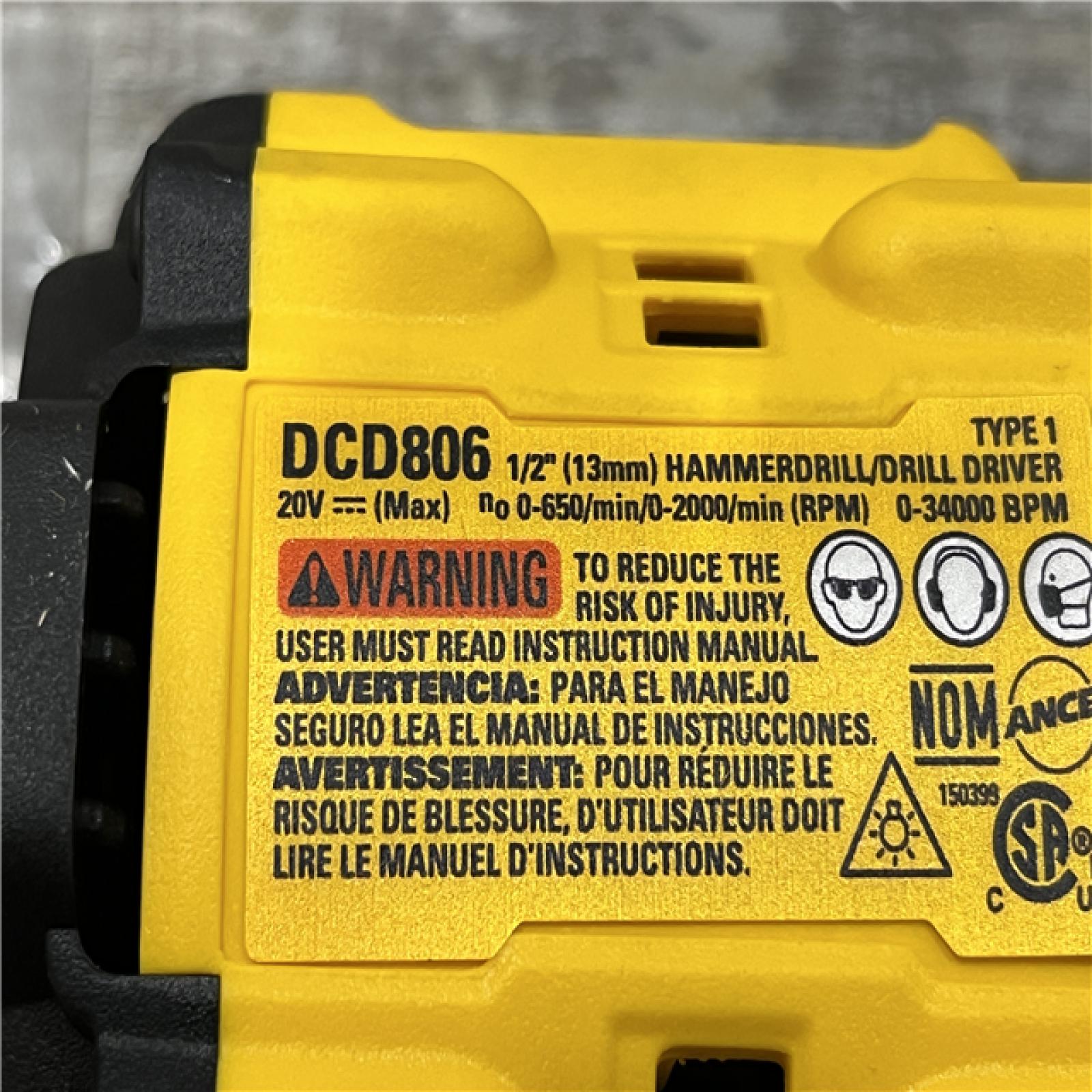 AS-IS DEWALT 20V XR Brushless Cordless 1/2 in. Hammer Drill (Tool-Only)