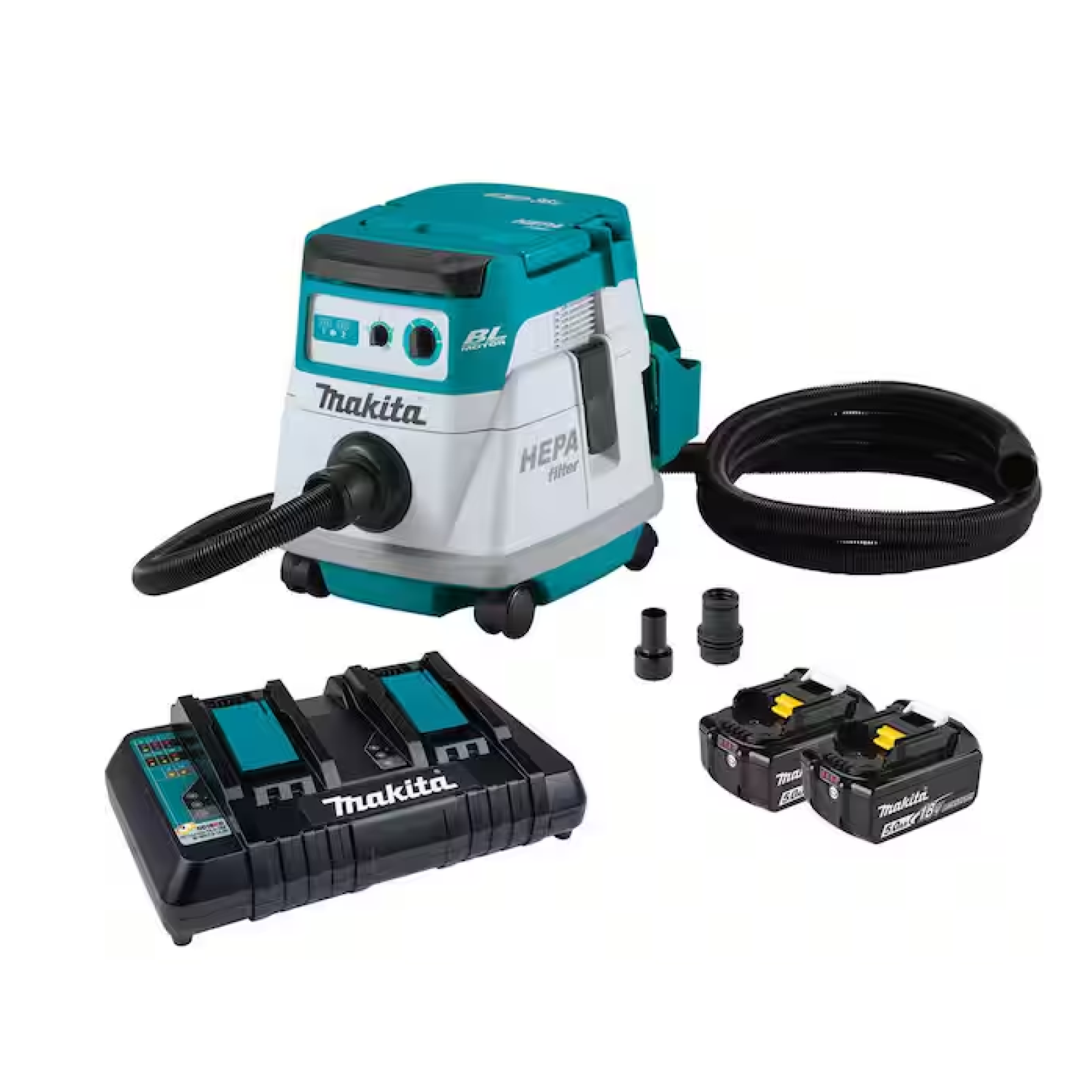 DALLAS LOCATION- NEW!- Makita 18V X2 LXT Cordless 2.1 Gallon Dry Dust Extractor Kit
