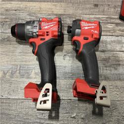AS-IS Milwaukee FUEL 18V Lithium-Ion Brushless Cordless Hammer Drill and Impact Driver Combo Kit