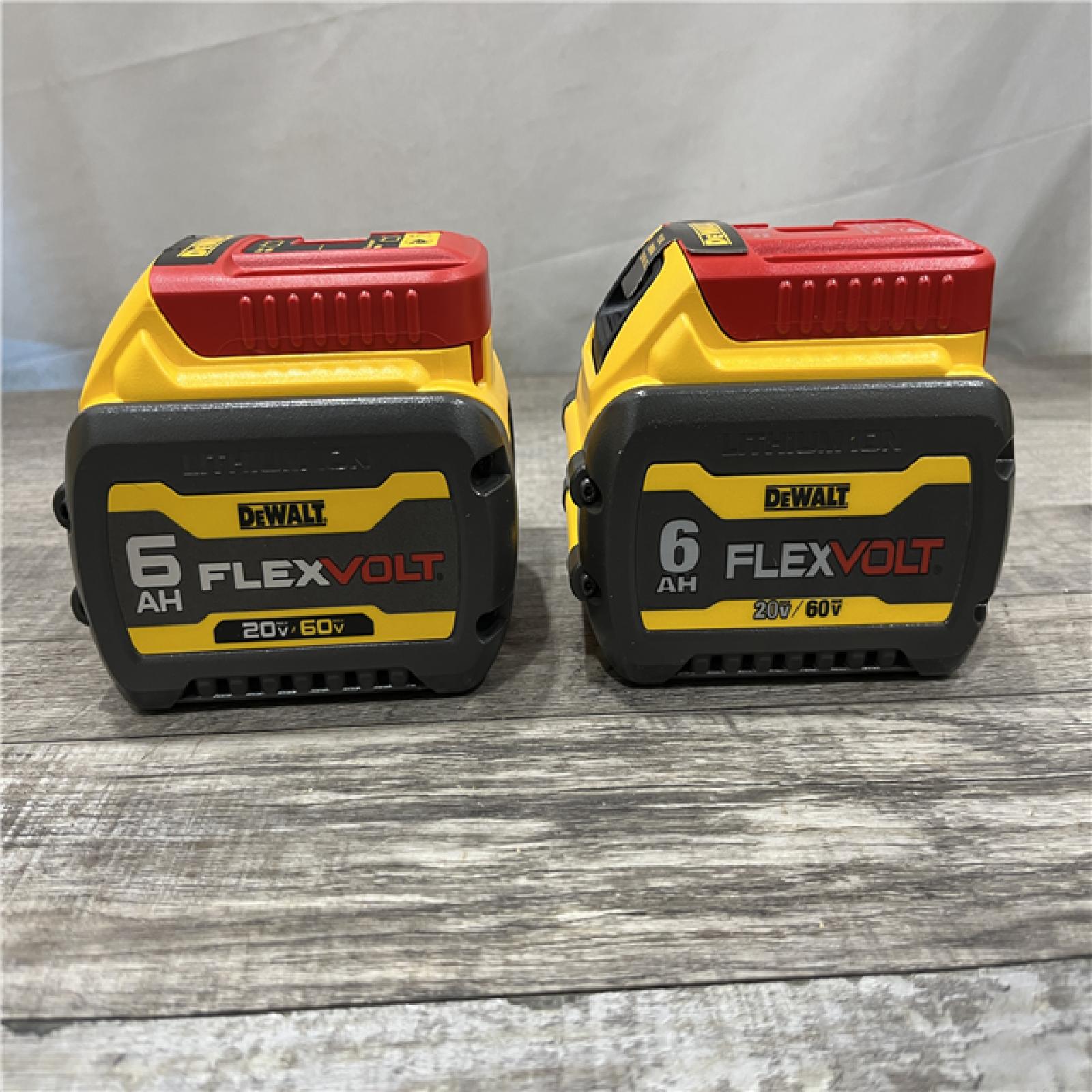 AS-IS DEWALT FLEXVOLT 20V/60V MAX Lithium-Ion 6.0Ah Battery Pack (2 Pack)