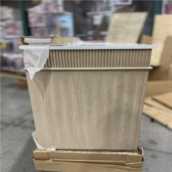 DALLAS LOCATION - Home Decorators Collection Danby 60 in. Double Sink Platinum Oak Bath Vanity with White Engineered Marble Top (Assembled)