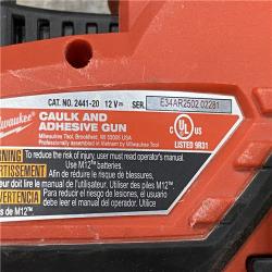 AS-IS Milwaukee 12V Lithium-Ion Cordless 10 oz. Adhesive and Caulk Gun (Tool-Only)