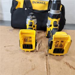 AS IS DEWALT 20-Volt MAX Cordless Brushless Hammer Drill/Driver Combo Kit with FLEXVOLT ADVANTAGE (2-Tool) w/Charger Kit Bag