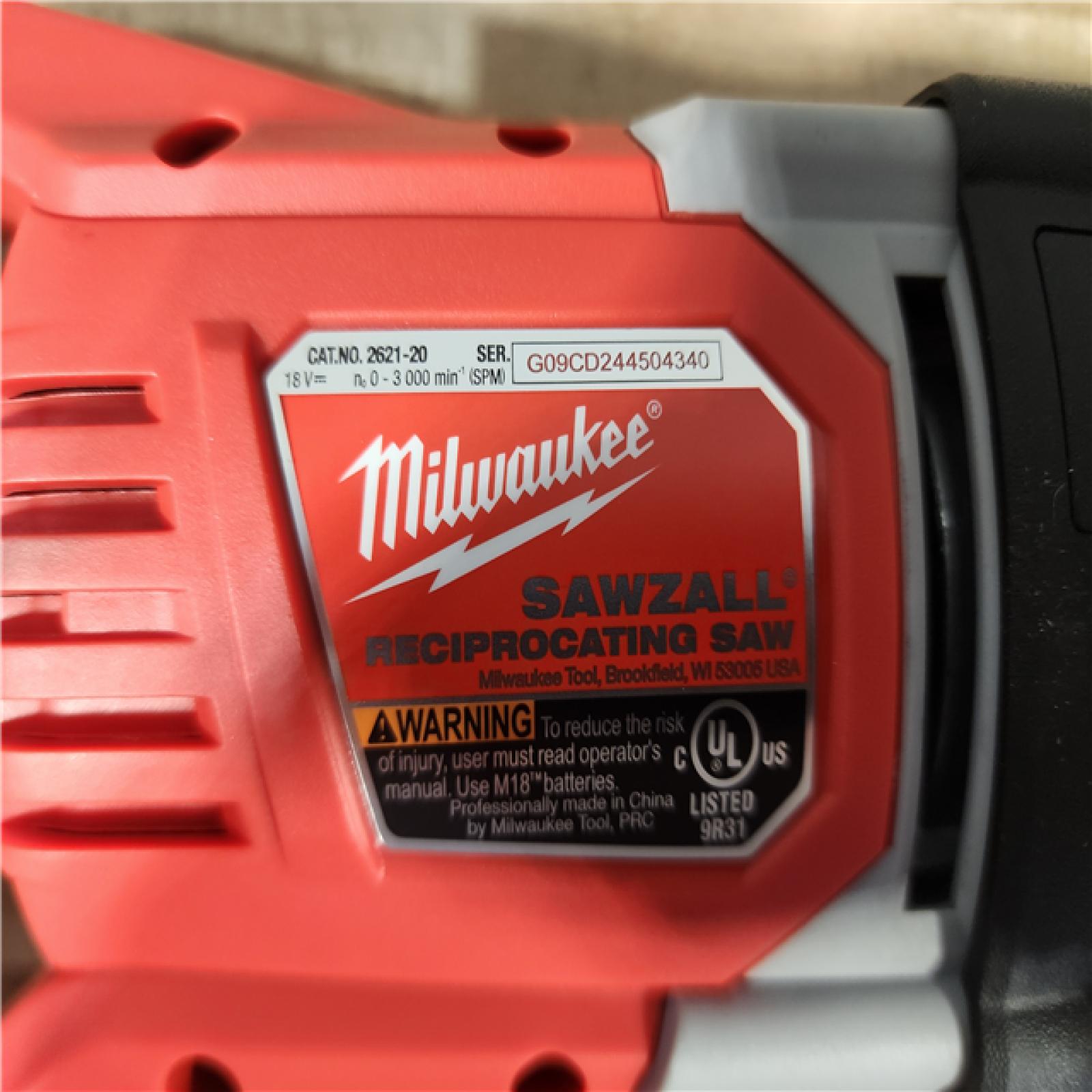 HOUSTON LOCATION - AS - IS Milwaukee 18V Lithium-Ion Cordless SAWZALL Reciprocating Saw (Tool-Only)