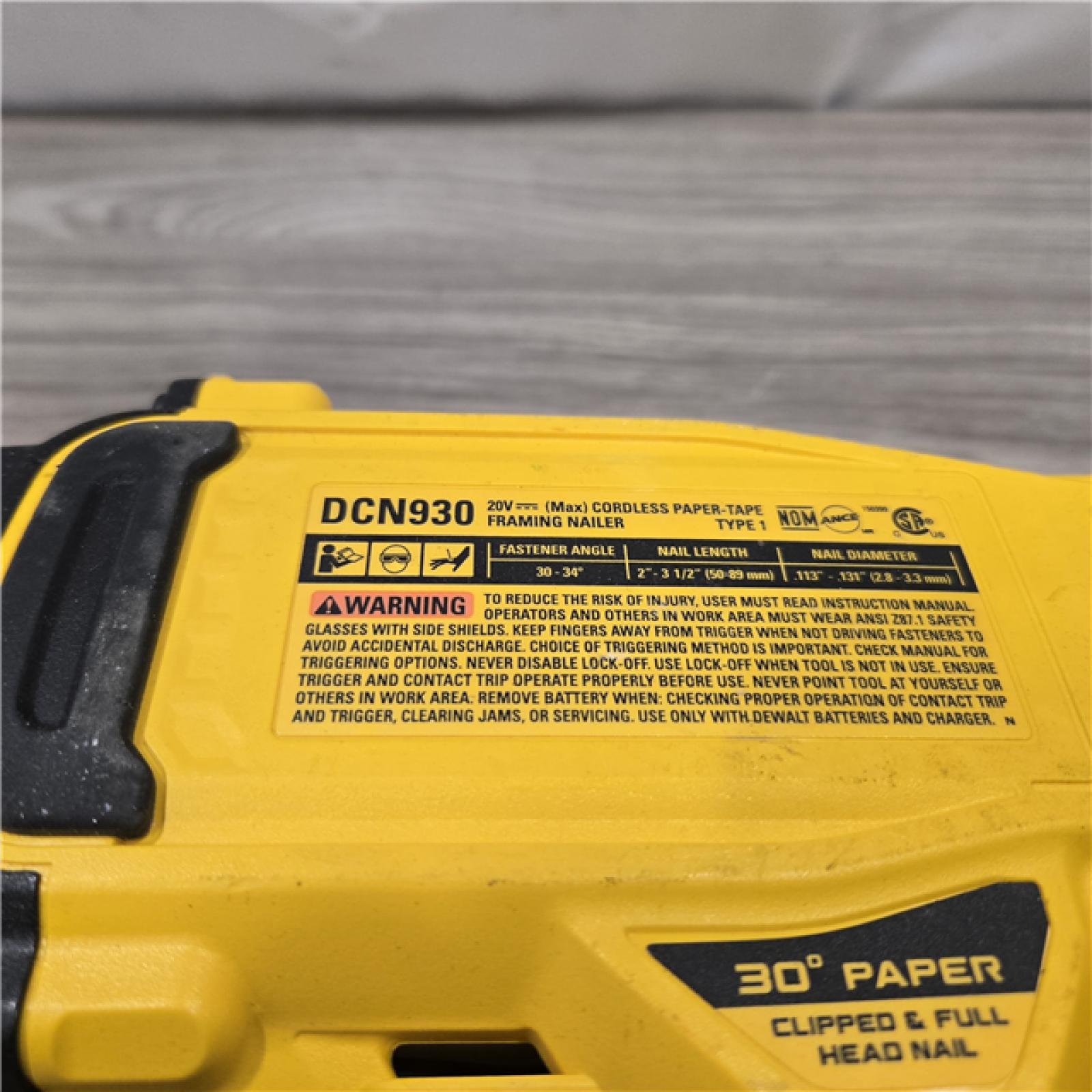 AS-IS DEWALT 20V 30 Degree Cordless Framing Nailer (Tool-Only)