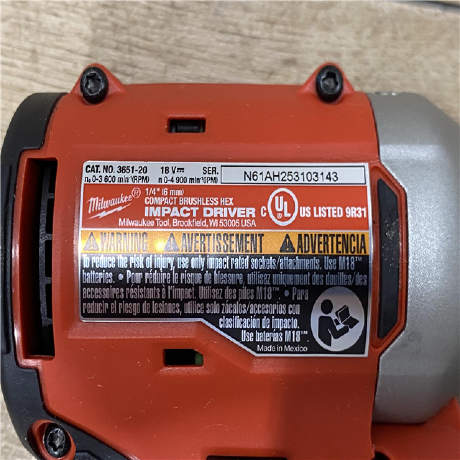 AS-IS Milwaukee 18-Volt Lithium-Ion Brushless Cordless Compact Hammer Drill/Impact Combo Kit