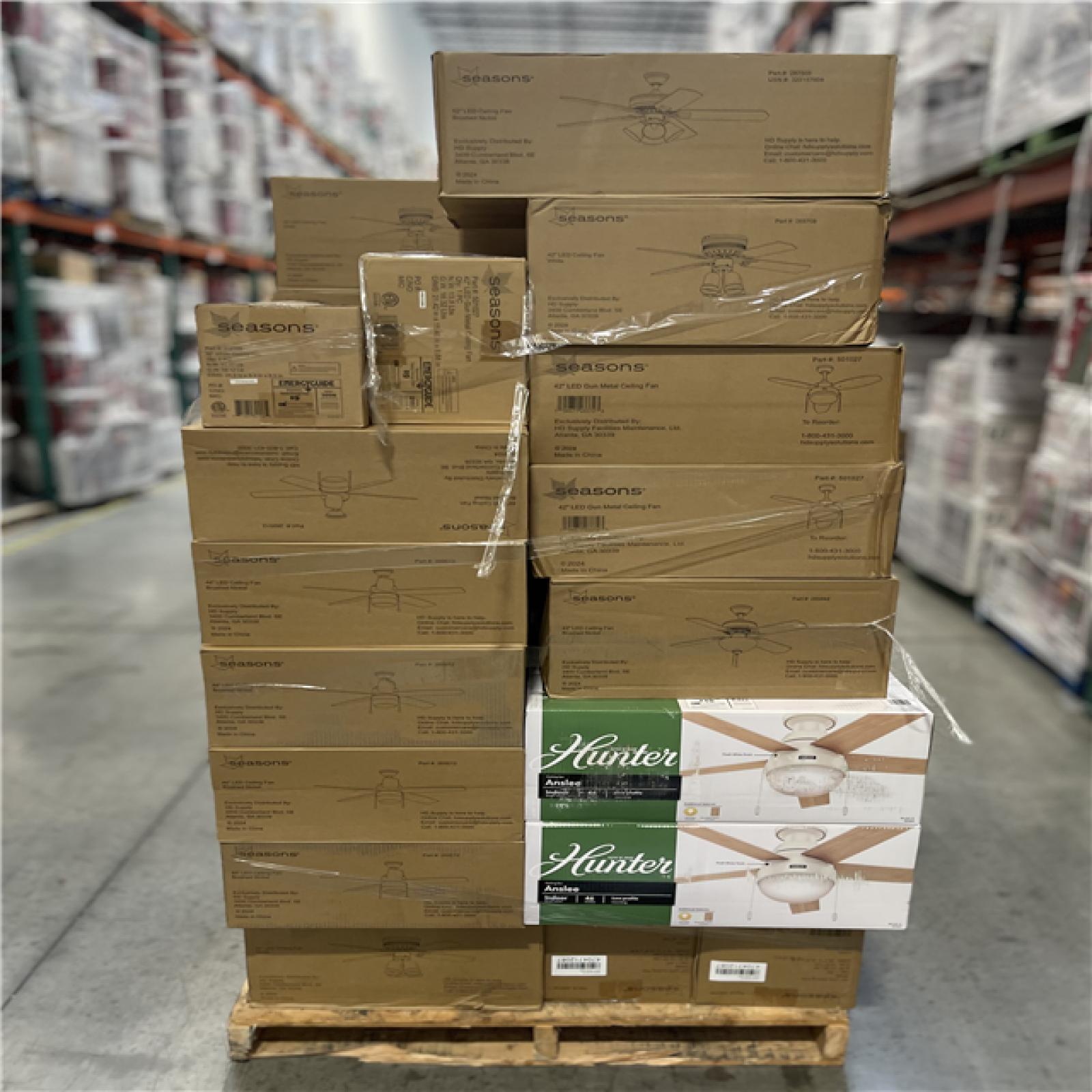 DALLAS LOCATION- MIXED CEILING FAN PALLET (54 UNITS)