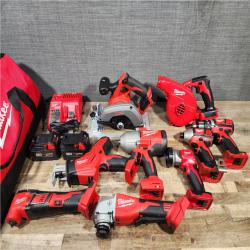 HOUSTON LOCATION - AS-IS Milwaukee 18-Volt Lithium-Ion Cordless (9-Tool) Combo Kit