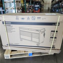 DALLAS LOCATION - Husky 52 in. W x 25 in. D Standard Duty 9-Drawer Mobile Workbench Tool Chest with Solid Wood Top in Gloss Black