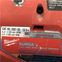 AS-IS Milwaukee FUEL SURGE 12V Lithium-Ion Brushless Cordless 1/4 in. Hex Impact Driver Compact Kit