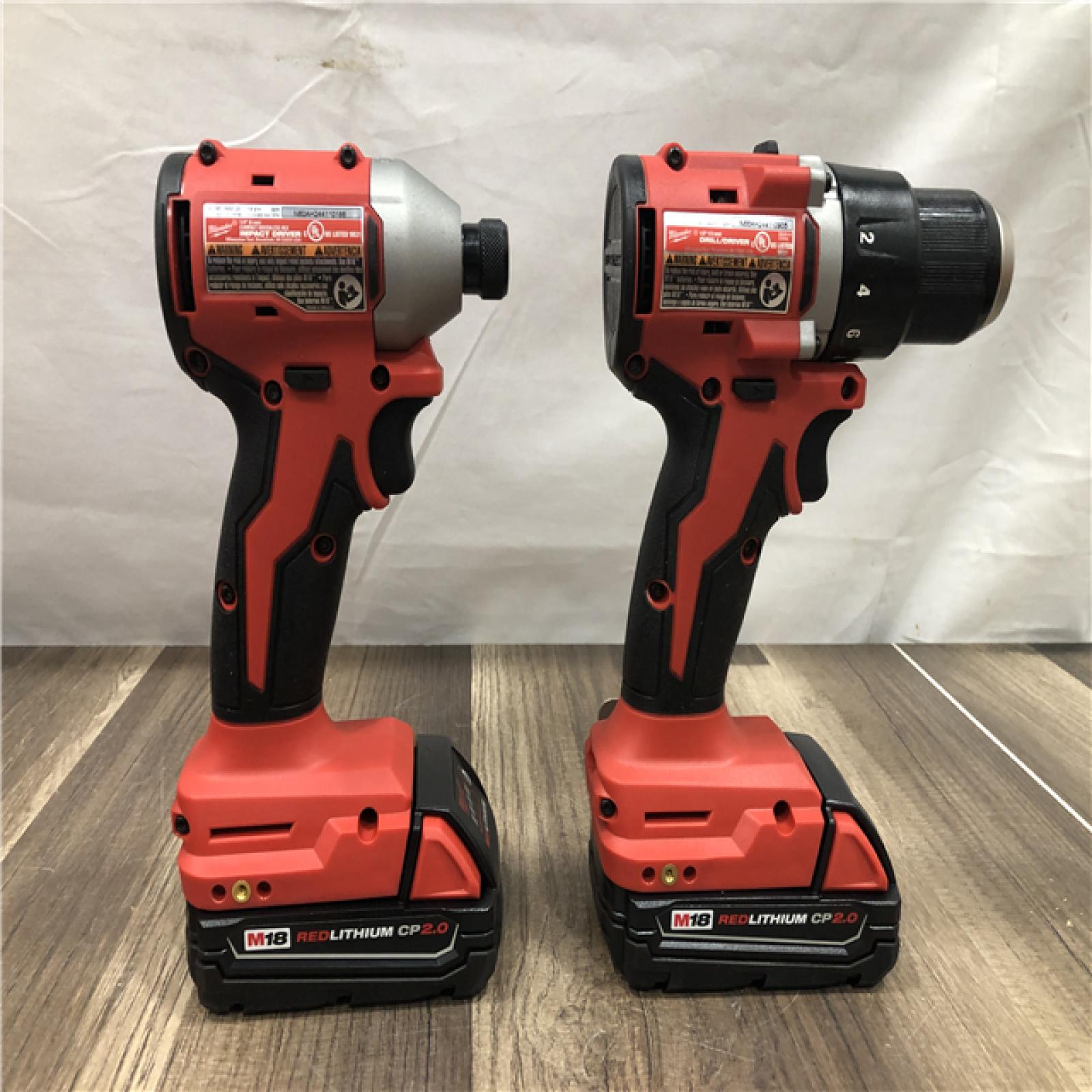 AS-IS Milwaukee 18V Lithium-Ion Brushless Cordless Compact Drill/Impact Combo Kit