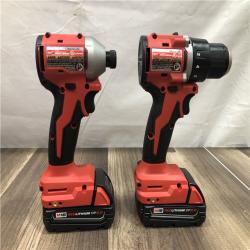 AS-IS Milwaukee 18V Lithium-Ion Brushless Cordless Compact Drill/Impact Combo Kit