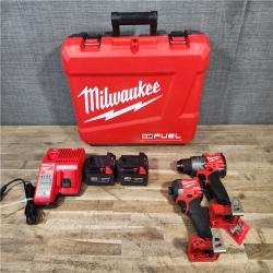 HOUSTON LOCATION - AS-IS Milwaukee FUEL 18V Lithium-Ion Brushless Cordless Hammer Drill and Impact Driver Combo Kit