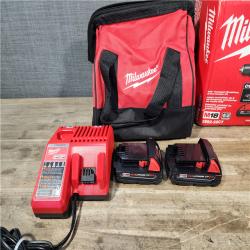 HOUSTON LOCATION - AS-IS Milwaukee M18 18V Lithium-Ion Brushless Cordless Compact Drill/Impact Combo Kit (2-Tool) W/(2) 2.0 Ah Batteries  Charger & Bag