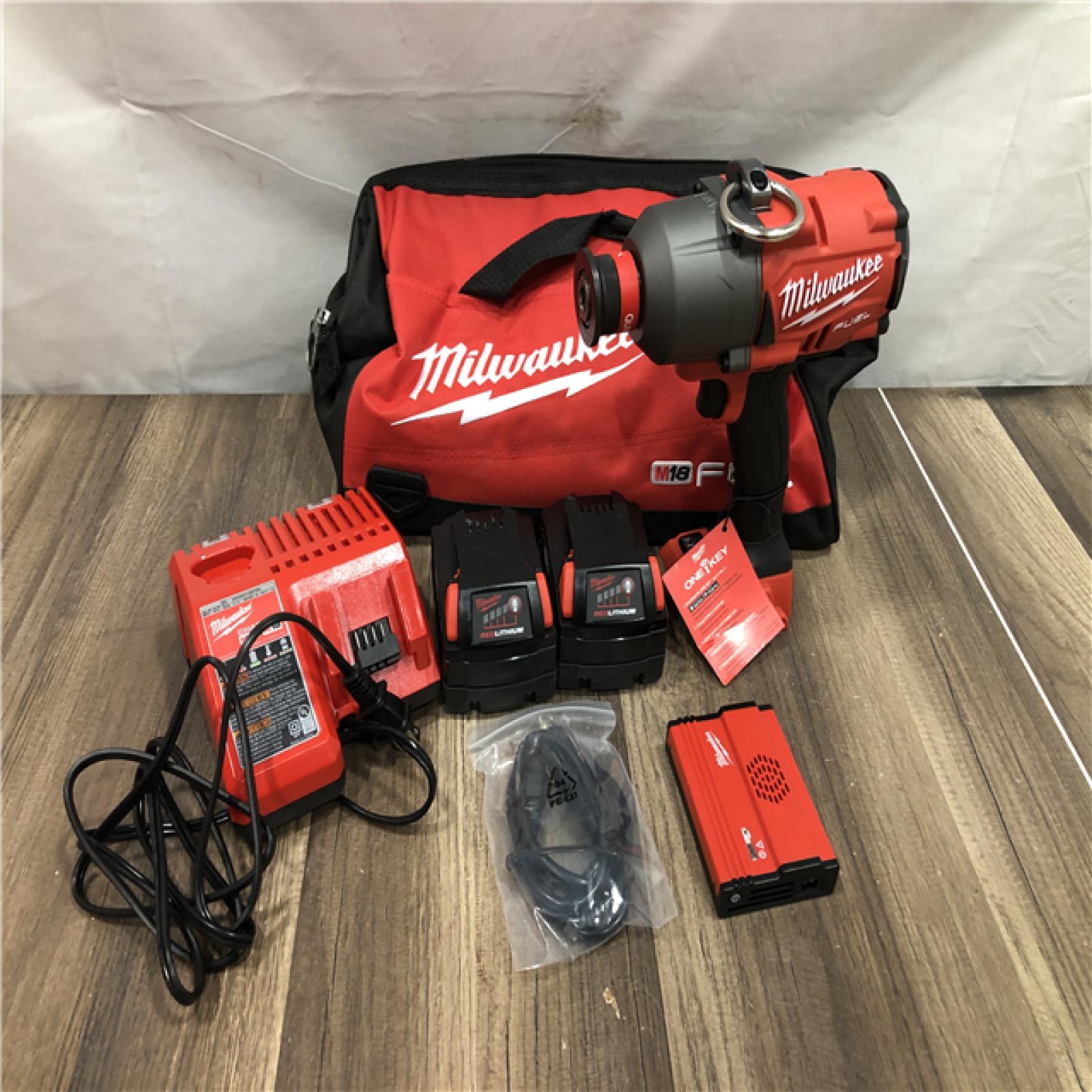 AS-IS Milwaukee FUEL ONE-KEY 18V Lithium-Ion Brushless Cordless 7/16 in. High-Torque Impact Wrench Kit