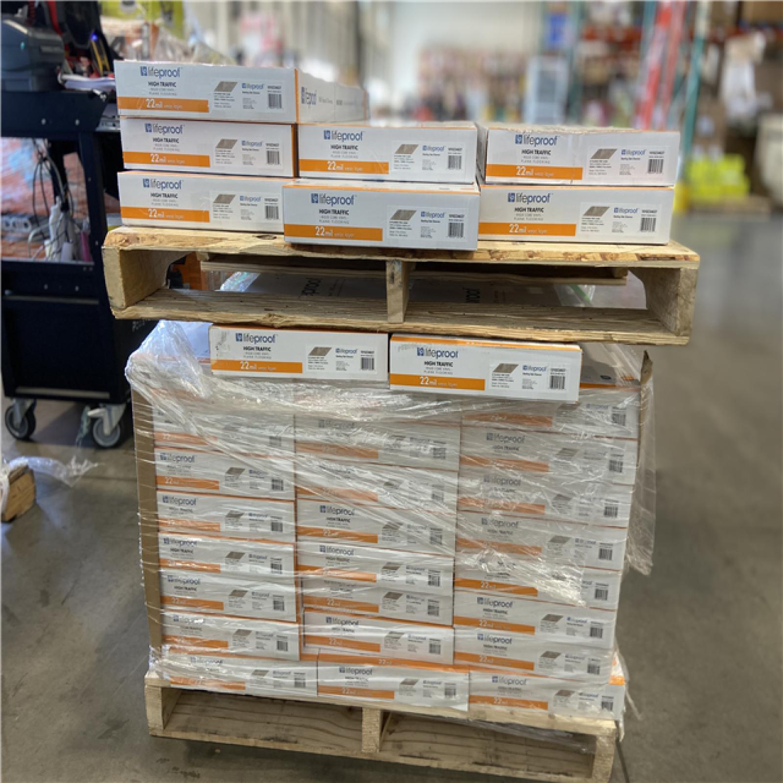 DALLAS LOCATION - Lifeproof Chevron Sterling Oak 22 MIL x 12 in. W x 28 in. L Click Lock Waterproof Luxury Vinyl Plank Flooring (18.9 sq. ft./Case) - 33 CASES