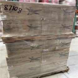 DALLAS LOCATION - Hampton Bay Carrolton II 52 in. LED Indoor Brushed Nickel Ceiling Fan with Light Kit PALLET-(30 UNITS)