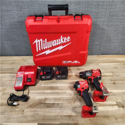 HOUSTON LOCATION - AS-IS MILWAUKEE M18 FUEL 18V Lithium-Ion Brushless Cordless Hammer Drill and Impact Driver Combo Kit (2-Tool) with 2 Batteries