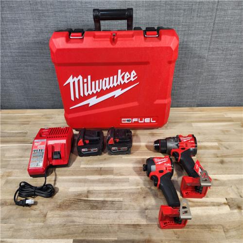 HOUSTON LOCATION - AS-IS MILWAUKEE M18 FUEL 18V Lithium-Ion Brushless Cordless Hammer Drill and Impact Driver Combo Kit (2-Tool) with 2 Batteries