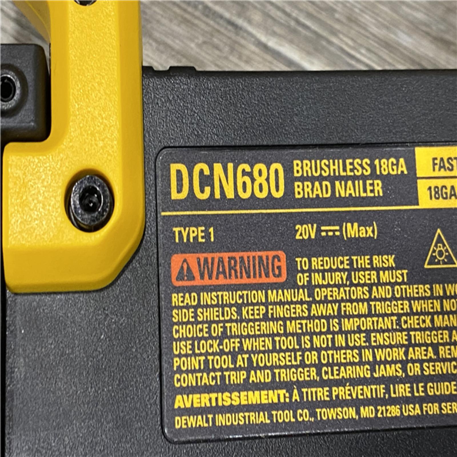 AS-IS DEWALT 20V MAX XR Lithium-Ion Electric Cordless 18-Gauge Brad Nailer (Tool Only)