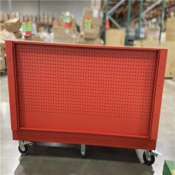 DALLAS LOCATION - Milwaukee 61 in. 11-Drawer/1-Door 22 in. D Mobile Workbench with Sliding Pegboard Back Wall in Red/Black