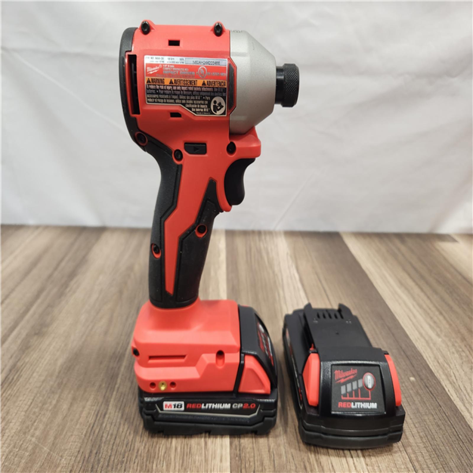 AS-IS- Milwaukee M18 Compact Brushless 1/4  Hex Impact Driver Kit