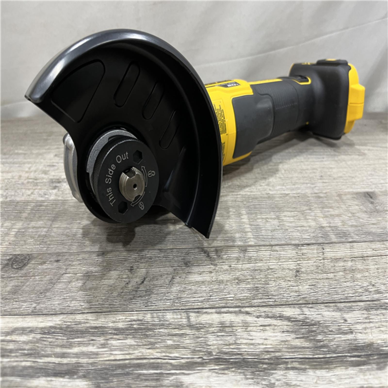 AS-IS DEWALT 20V MAX XR Cordless Brushless 4.5 in. Slide Switch Small Angle Grinder with Kickback Brake (Tool Only)
