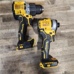 HOUSTON LOCATION - AS-IS DEWALT 20V MAX XR Hammer Drill and ATOMIC Impact Driver 2 Tool Cordless Combo Kit with (2) 4.0Ah Batteries, Charger, and Bag