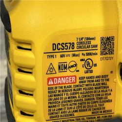 AS-IS DEWALT FLEXVOLT 60V MAX Cordless Brushless 7-1/4 in. Circular Saw with Brake (Tool Only)