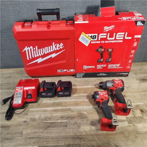 HOUSTON LOCATION - AS-IS MILWAUKEE FUEL 18V Lithium-Ion Brushless Cordless Hammer Drill and Impact Driver Combo Kit