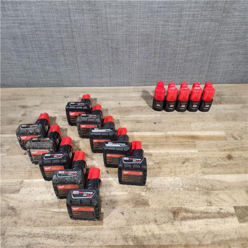 HOUSTON LOCATION - AS-IS MILWAUKEE BATTERY PACK QTY - 15