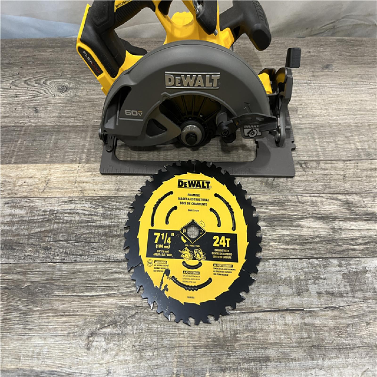 AS-IS DEWALT FLEXVOLT 60V MAX Cordless Brushless 7-1/4 in. Circular Saw with Brake (Tool Only)