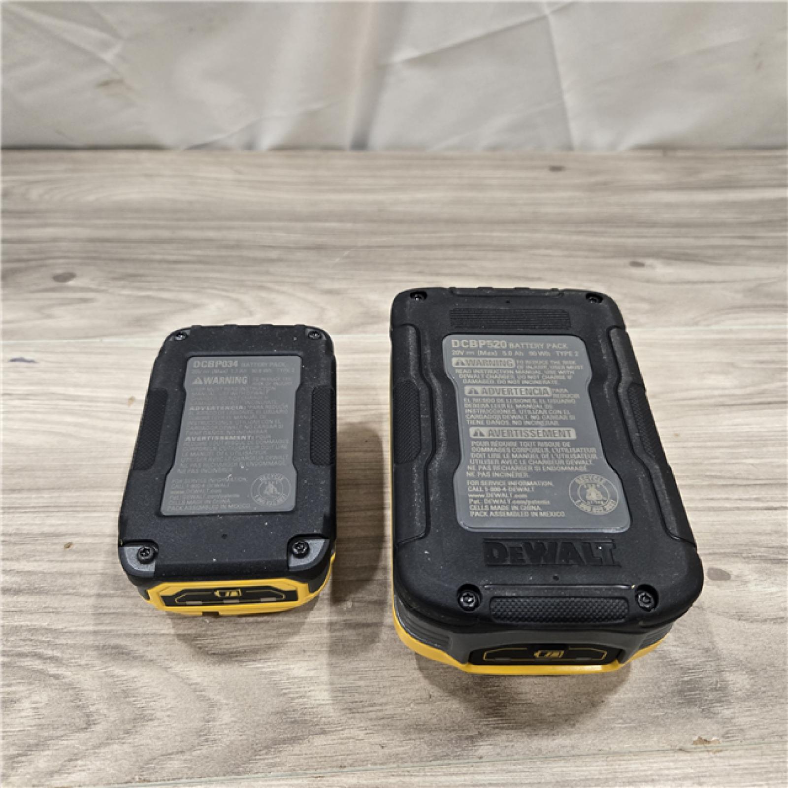 AS-IS Dewalt 20V MAX POWERSTACK Batteries and Charger Starter Kit
