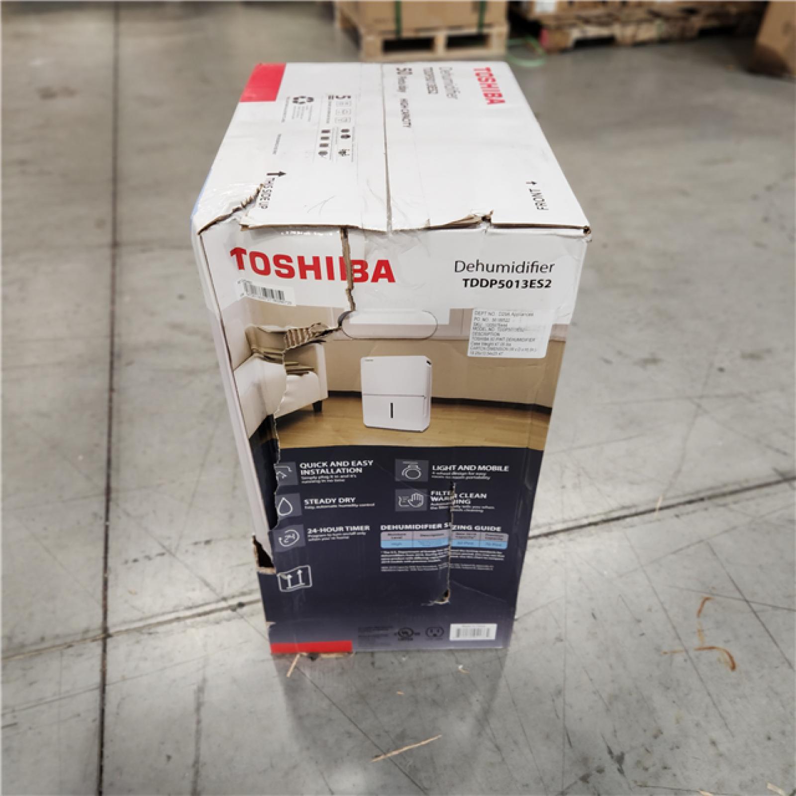 NEW - Toshiba 50-Pint 115-Volt ENERGY STAR MOST EFFICIENT Dehumidifier with Continuous Operation Function covers up to 4,500 sq. ft.