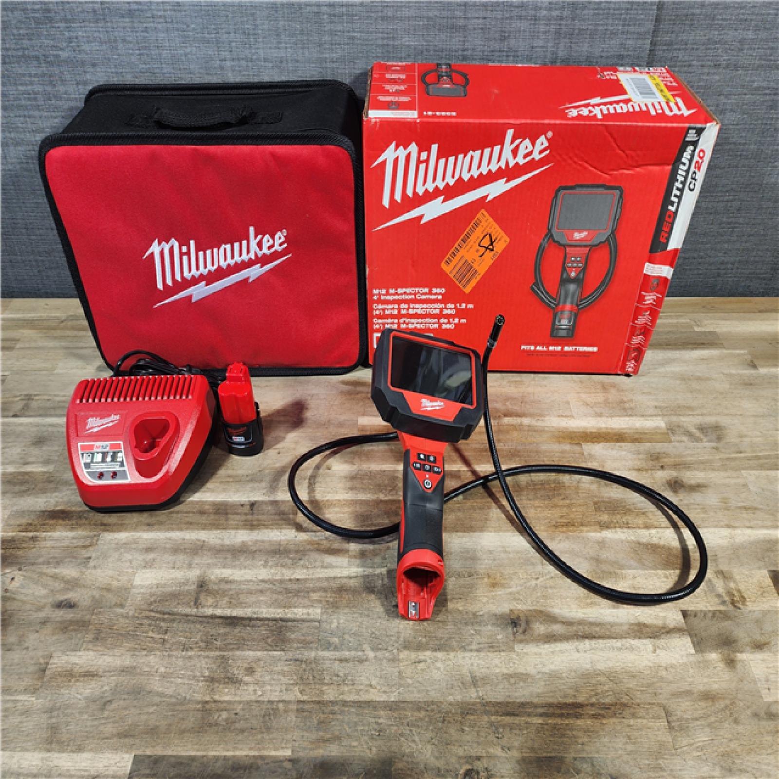 HOUSTON LOCATION - AS-IS MILWAUKEE M12 12V Lithium-Ion Cordless M-SPECTOR 360-Degree 4 Ft. Inspection Camera Kit