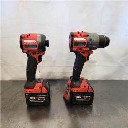 AS-IS- Milwaukee FUEL 18V Lithium-Ion Brushless Cordless Hammer Drill and Impact Driver Combo Kit