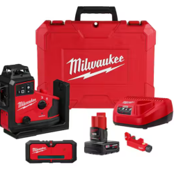 NEW! MILWAUKEE M12 12-Volt Lithium-ion Cordless 125 ft. Green 360° 3-Plane Laser Level