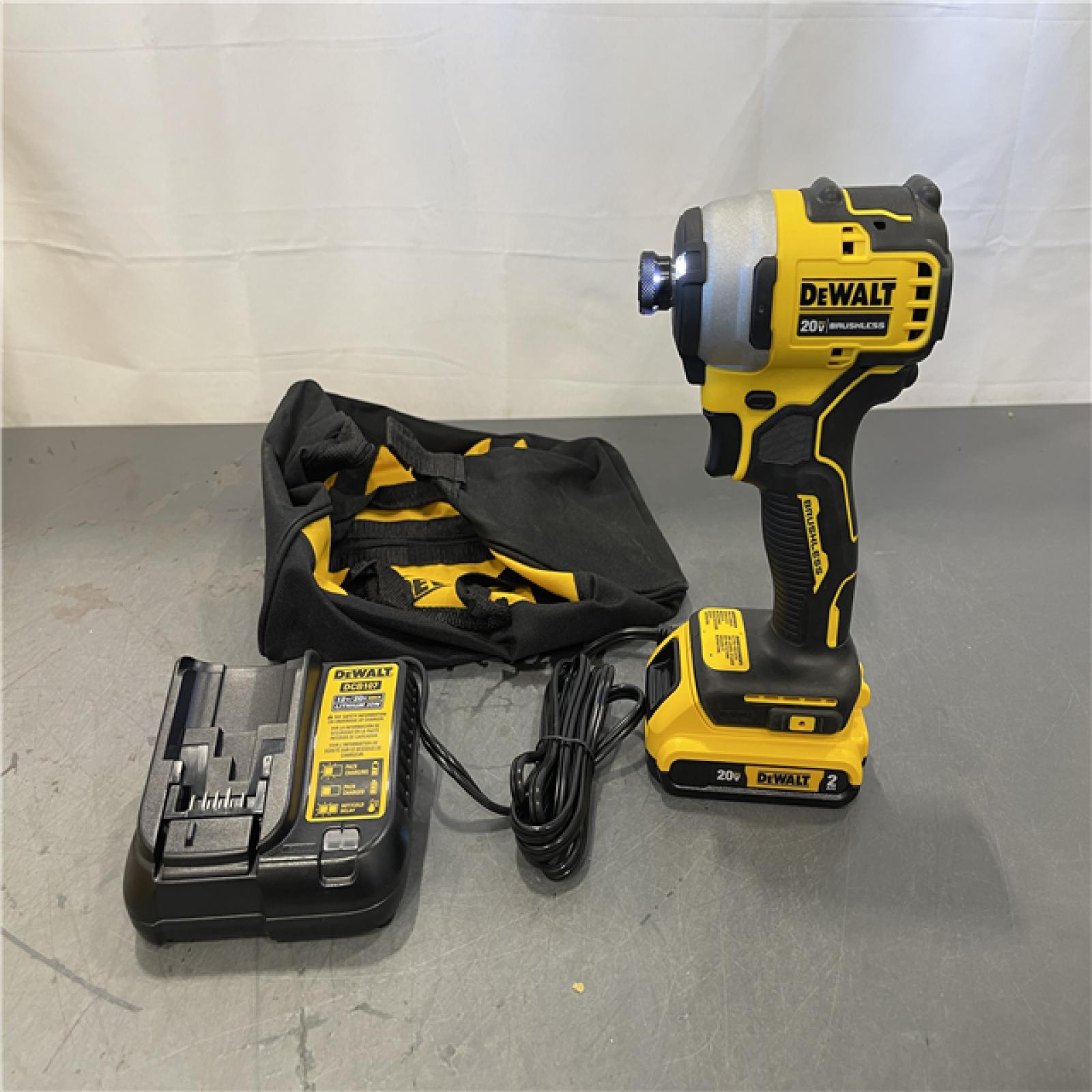 AS-IS - DeWALT ATOMIC 20V Max Lithium-Ion Brushless Cordless Compact 1/4 in. Impact Driver Kit