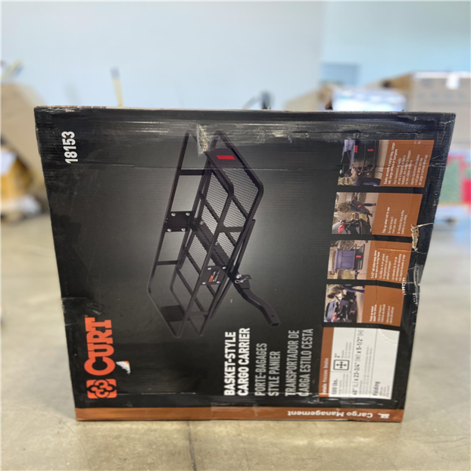 DALLAS LOCATION - Curt 18153 Folding 60x24 Basket Style Cargo Carrier for 2 Receiver Tube