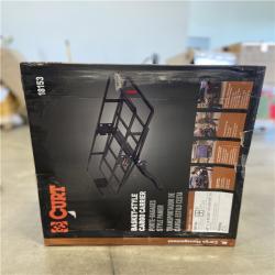 DALLAS LOCATION - Curt 18153 Folding 60x24 Basket Style Cargo Carrier for 2 Receiver Tube