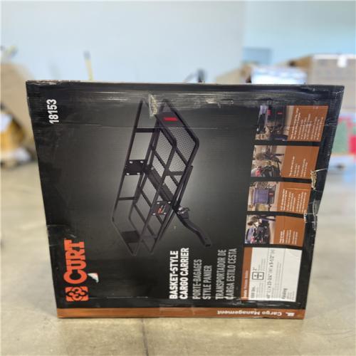 DALLAS LOCATION - Curt 18153 Folding 60x24 Basket Style Cargo Carrier for 2 Receiver Tube